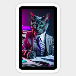 Business Cat 1 Sticker